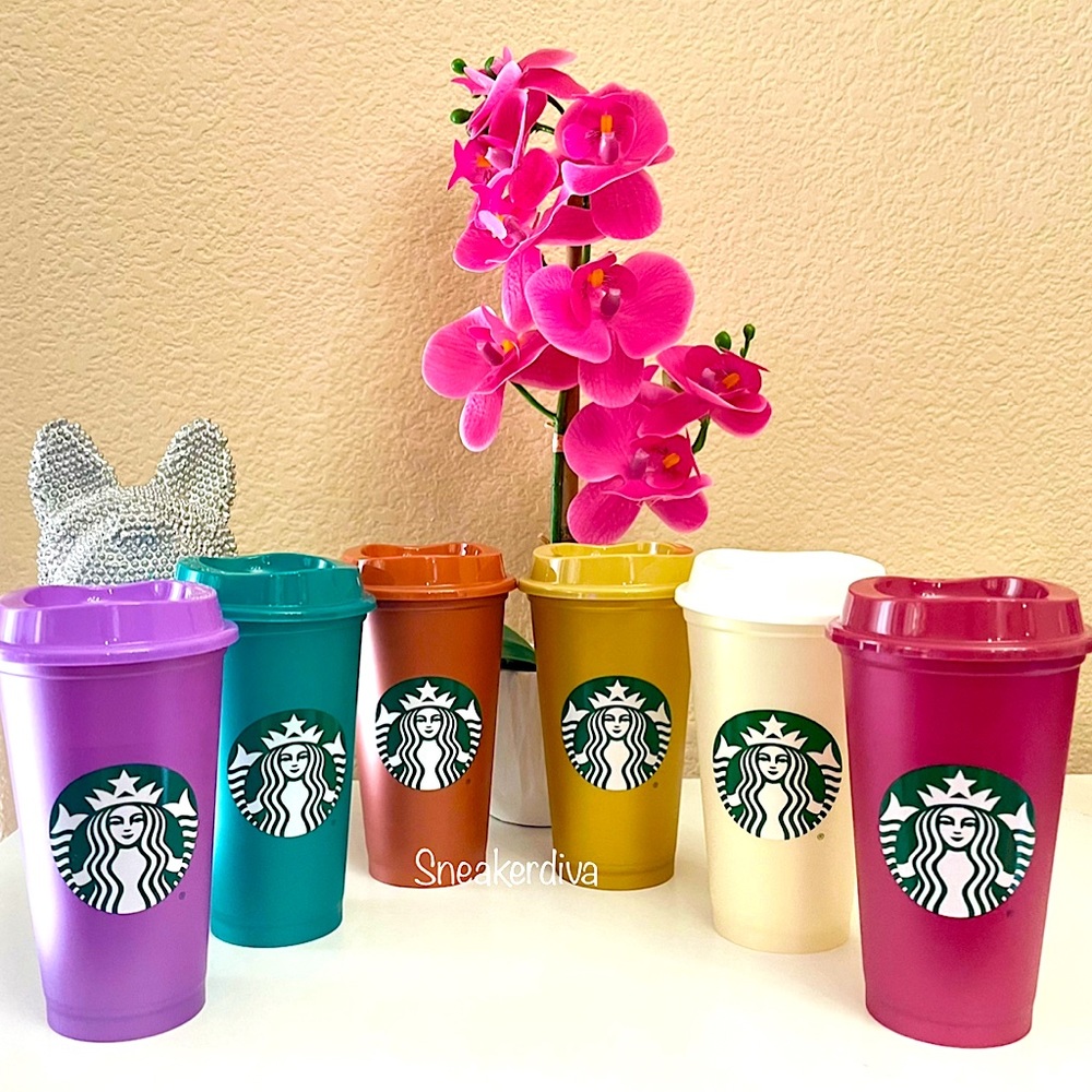 ❌LAST SET❌Brand new🌈 Starbucks Fall reusable hot cups🌟 - Picture 1 of 3